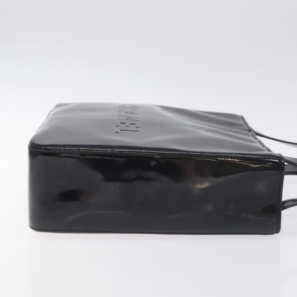 CHANEL Tote Bag Enamel Black Gold CC Auth - Picture 4 of 16